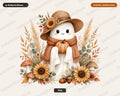 Boho Ghost PNG, Autumn Sublimation Design, Fall Shirt & Tumbler PNG