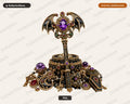 Gothic Bat Jewel PNG, Ornate Dark Fantasy Sublimation Design Digital Download