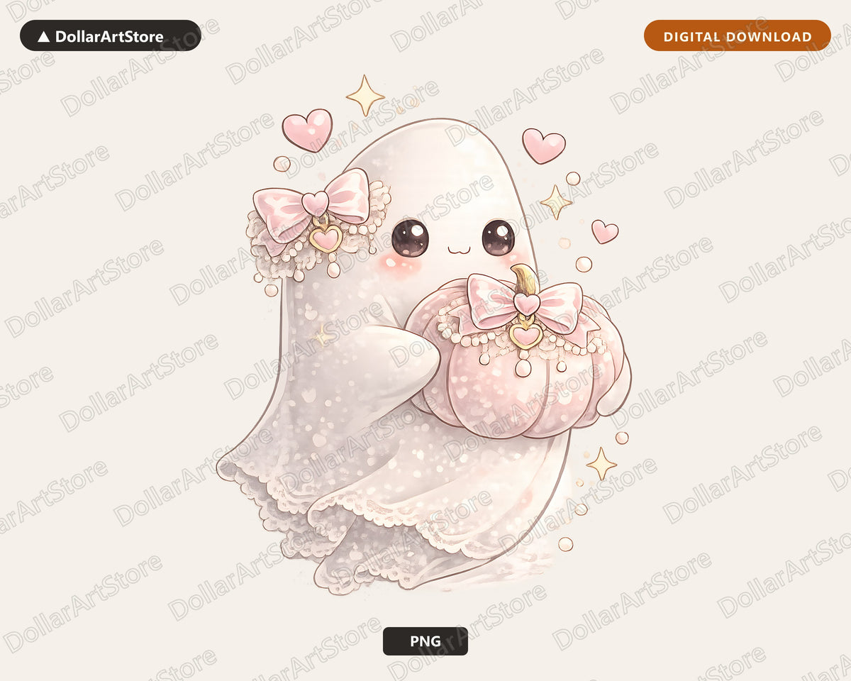 Cute Halloween Ghost PNG, Sublimation Design, Shirt Design Digital Download
