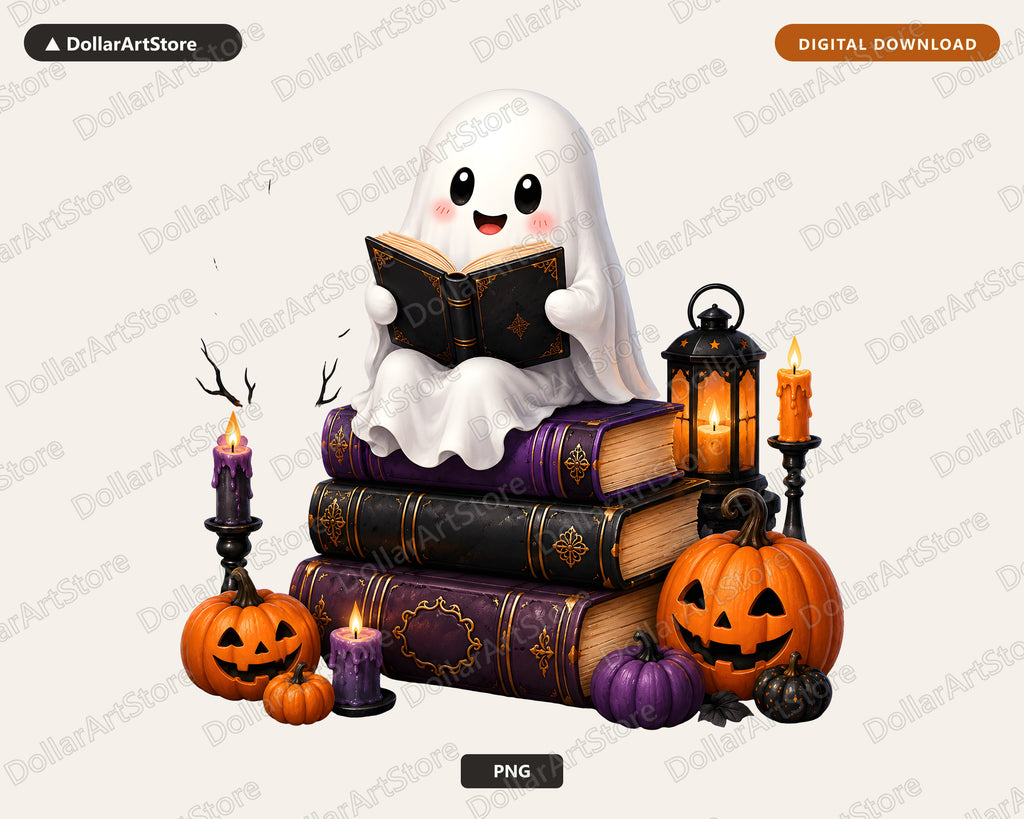 Cute Ghost PNG, Halloween Sublimation Design, Shirt & Tumbler PNG Digital Download