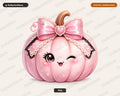 Coquette Pumpkin PNG, Cute Halloween Sublimation Design, Digital Download