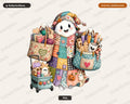Crafting Ghost PNG, Sublimation Design, Fall Shirt & Tumbler Design