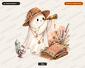 Boho Ghost PNG Sublimation Design, Autumn Celestial Shirt Design Download
