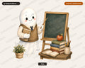 Cute Teacher Ghost PNG, Back to School Sublimation Design, Shirt & Tumbler Print