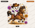 Cute Ghost Cowboy PNG, Sublimation Design, Halloween Shirt Design Digital Download