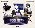 Cute Halloween Ghost PNG, Boo News Design, Sublimation Shirt Design Digital Download