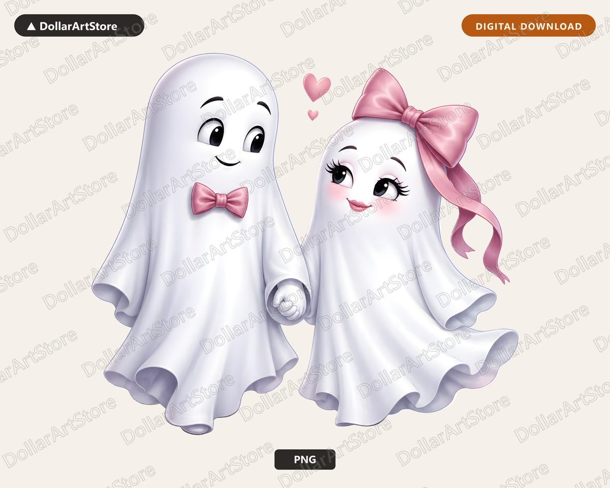 Cute Halloween Ghost PNG, Sublimation Design, Shirt & Tumbler Digital Download