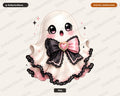 Coquette Halloween Ghost PNG, Sublimation Design, Shirt Print Digital Download