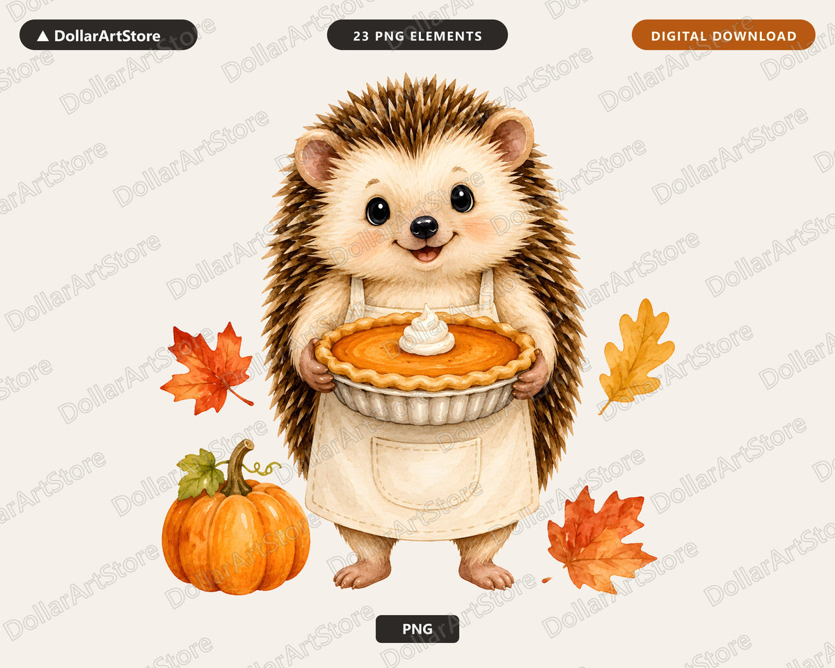Cute Hedgehog Pumpkin Pie PNG, Fall Sublimation Design, Shirt Design Digital Download