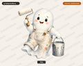 Painter Ghost PNG, Cute Character Design, Sublimation Shirt Download