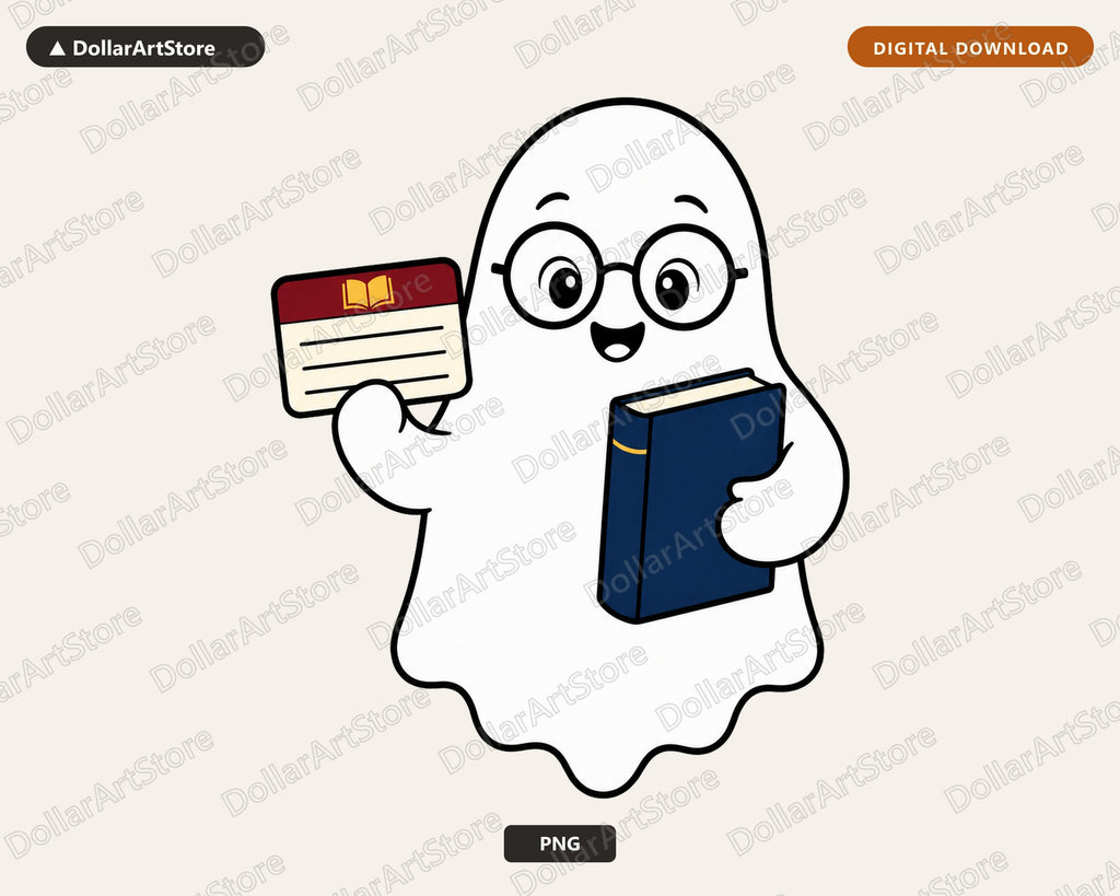 Bookish Ghost PNG, Sublimation Design, Reading Lover Shirt Design