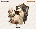 Bookish Ghost PNG, Vintage Gothic Design, Sublimation Shirt Design Digital Download