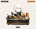 Cute Ghost Chef PNG, Sublimation Design, Kitchen Shirt Design Digital Download