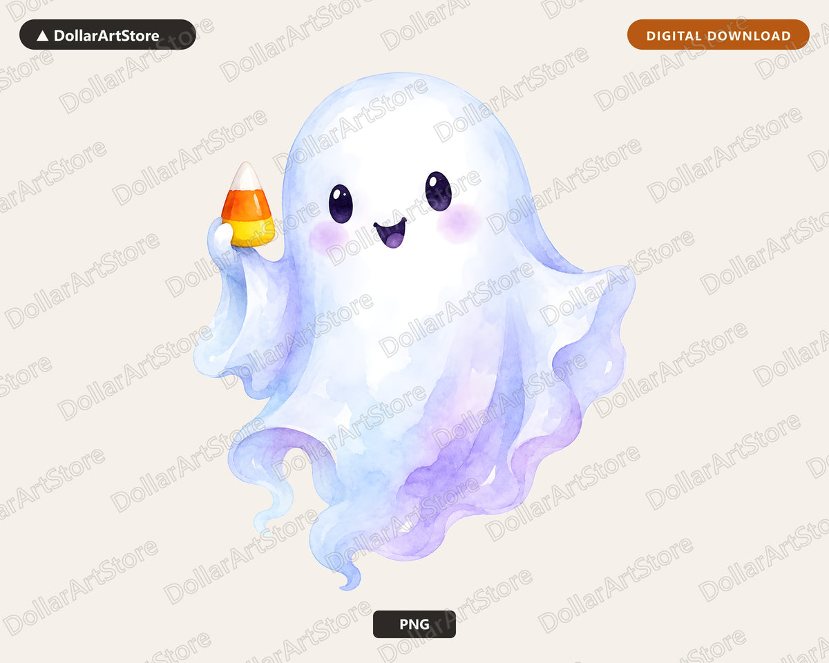 Cute Halloween Ghost PNG, Sublimation Design, Shirt & Tumbler Digital Download