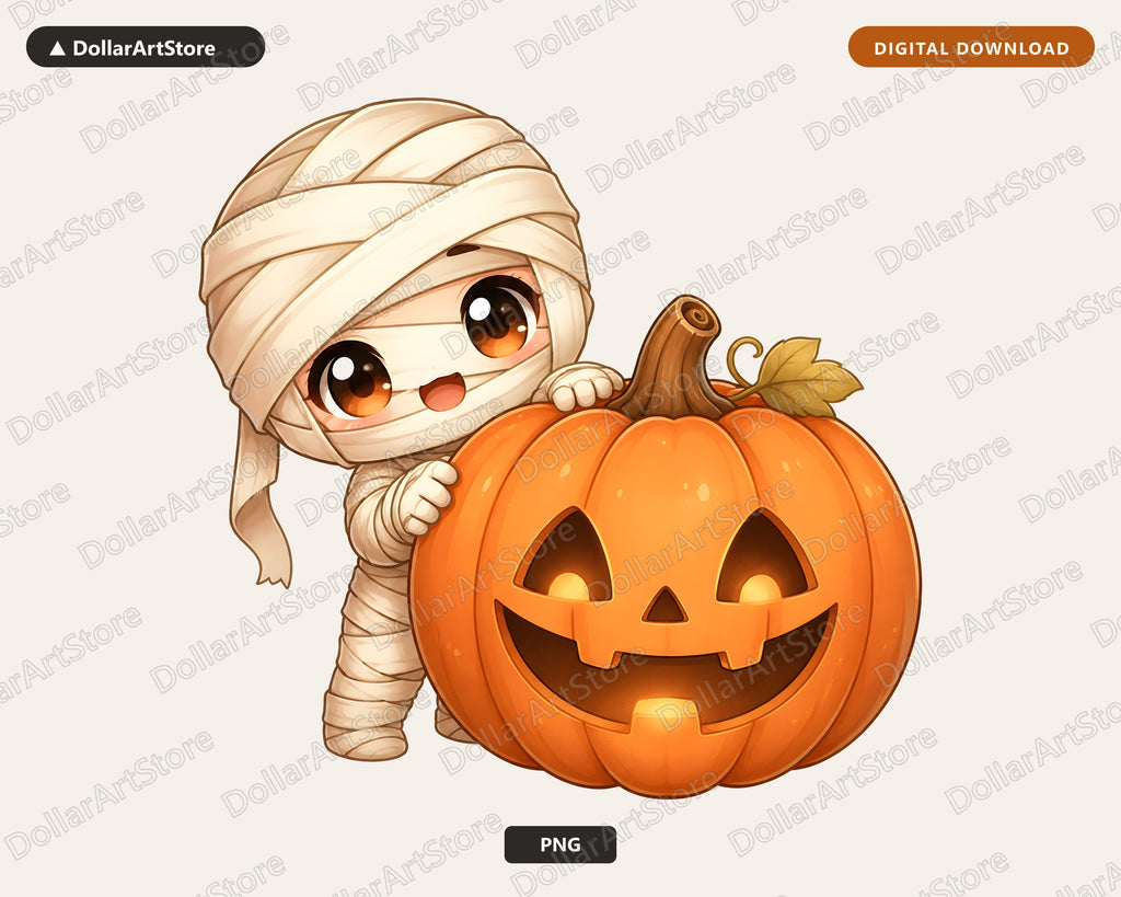 Cute Mummy PNG, Halloween Pumpkin Design, Sublimation Shirt Design Digital Download