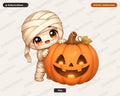 Cute Mummy PNG, Halloween Pumpkin Design, Sublimation Shirt Design Digital Download
