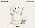Dentist Ghost PNG Sublimation Design, Dental Shirt Design Digital Download