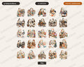 25 Crafting Ghost PNG Bundle, Sublimation Designs, Print-on-Demand