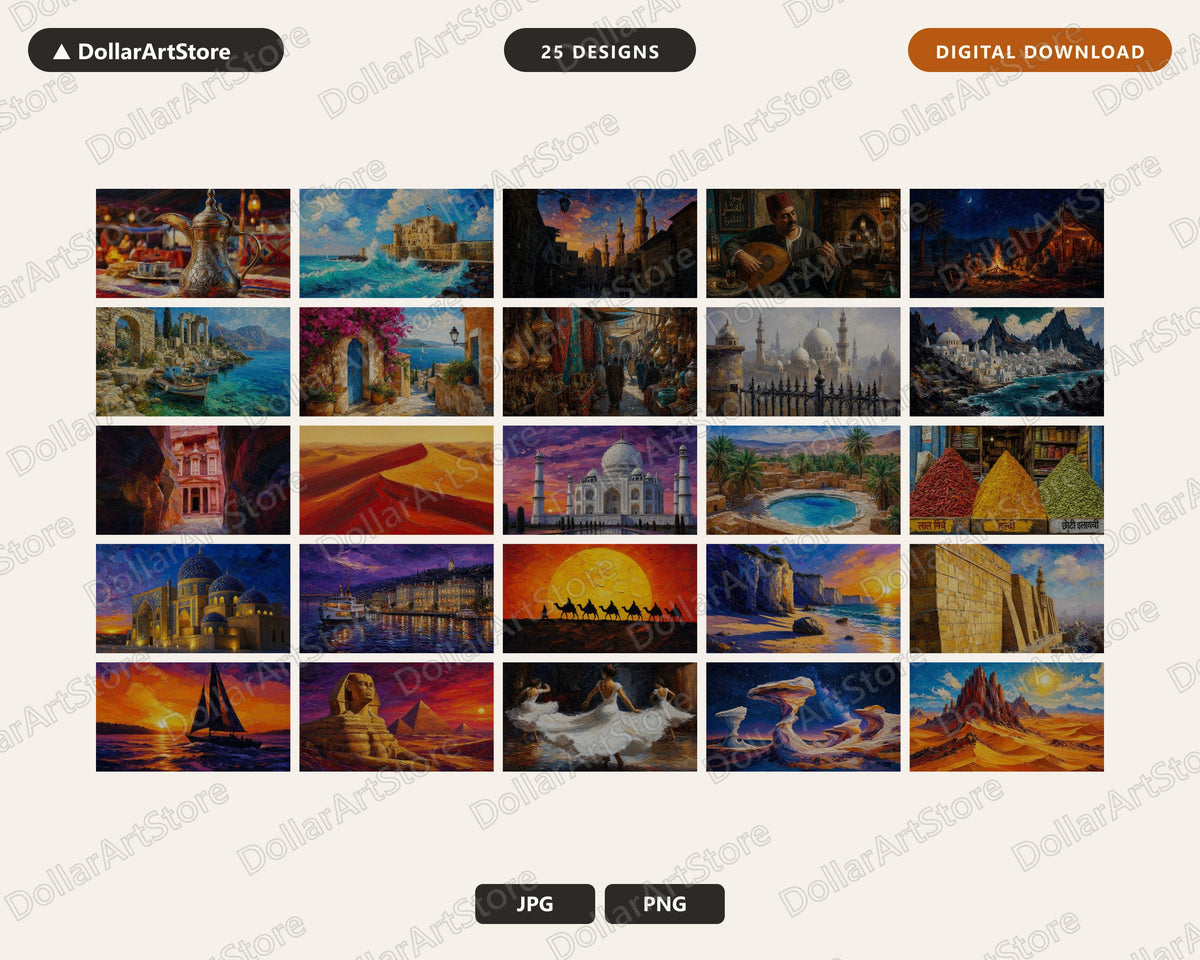 25 Cozy Middle Eastern Frame TV Art Bundle, Samsung Frame TV 4K Digital Download Screensaver Pack