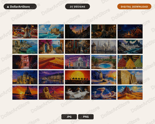 25 Cozy Middle Eastern Frame TV Art Bundle, Samsung Frame TV 4K Digital Download Screensaver Pack