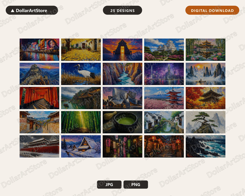25 Cozy Scenery Frame TV Art Bundle, Samsung Frame TV Digital Download, 4K Textured Landscape Screensaver
