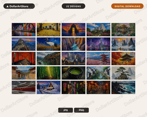 25 Cozy Scenery Frame TV Art Bundle, Samsung Frame TV Digital Download, 4K Textured Landscape Screensaver