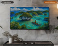 Tropical Island Scenery Frame TV Art, Samsung Frame TV Digital Download, 4K Paradise Landscape