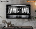 Lincoln Memorial Frame TV Art, Dark Neutral Architectural Samsung Frame TV Digital Download 4K