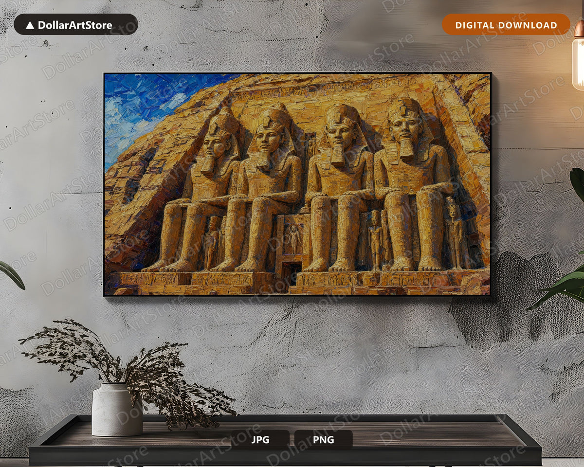 Cozy North Africa Frame TV Art, Ancient Egyptian Temple Scenery, Samsung Frame TV Digital Download 4K