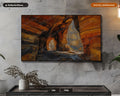 Earthy Canyon Frame TV Art, Textured Sandstone Scenery, Samsung Frame TV 4K Digital Download