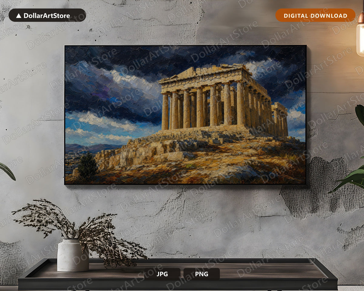 Classical Acropolis Educational Samsung Frame TV Art | Digital Download