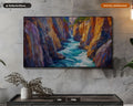 Cozy Canyon Scenery Frame TV Art, Textured River Gorge Samsung Frame TV Digital Download, 4K Landscape Screensaver