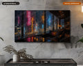 Moody Neon Tokyo Jazz Lounge Samsung Frame TV Art  Cozy Dark Textured Urban Screensaver
