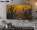 Earthy Desert Landscape Frame TV Art, Golden Hour Scenery, Samsung Frame TV Digital Download 4K