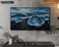 Cozy Arctic Glacier Frame TV Art, Samsung Frame Digital Download, 4K Textured Winter Scenery