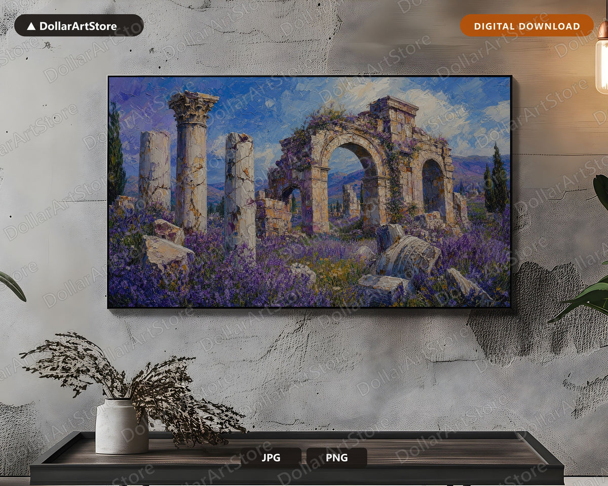 Cozy Earthy Ruins Frame TV Art, North Africa Landscape 4K Samsung TV Download
