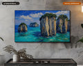 Tropical Island Scenery Frame TV Art, Samsung Frame TV Digital Download, 4K Coastal Landscape