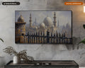 Cozy Middle East Islamic Mosque Frame TV Art