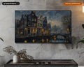 Cozy European Canal Textured Frame TV Art, Samsung TV 4K Digital Download Screensaver