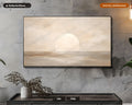 Neutral Moon Frame TV Art, Samsung Frame TV Digital Download, 4K Minimalist Landscape Screensaver