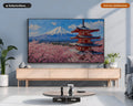 Cozy East Asia Frame TV Art, Samsung Frame TV Digital Download, 4K Scenic Landscape with Japanese Pagoda