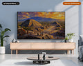 Cozy Teotihuacan Pyramid Frame TV Art, Textured Earthy Landscape Samsung Frame TV Digital Download, 4K TV Screensaver Art