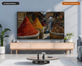 Cozy Spice Market Frame TV Art, Samsung Frame TV Digital Download, Textured Earthy Scenery 4K