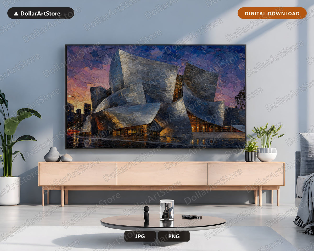 Textured Modern Architecture Scenery for Samsung Frame TV 4K Art