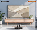 Neutral Abstract Frame TV Art, Minimalist Beige Layered Samsung TV Screensaver, 4K Digital Download