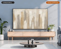 Neutral Abstract Cityscape Frame TV Art, Samsung Frame TV Digital Download, 4K Screensaver