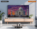 Cozy Taj Mahal Sunset Frame TV Art, Samsung TV Digital Download 4K Textured Screensaver