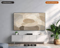 Neutral Abstract Frame TV Art, Samsung Frame TV Digital Download, 4K Organic Shapes Screensaver
