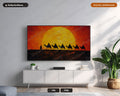 Cozy Desert Caravan Frame TV Art, Samsung Frame TV Digital Download, 4K Textured Landscape Screensaver