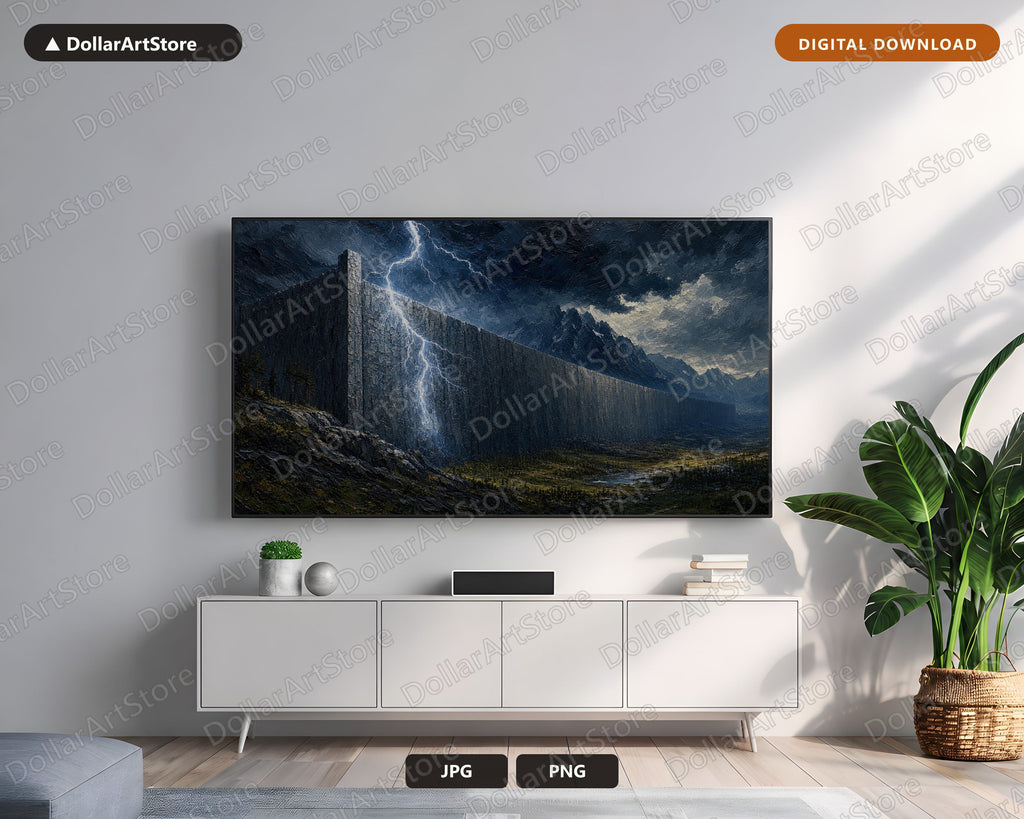 Moody Dark Landscape Frame TV Art, Samsung Frame TV Digital Download, 4K Scenery Screensaver